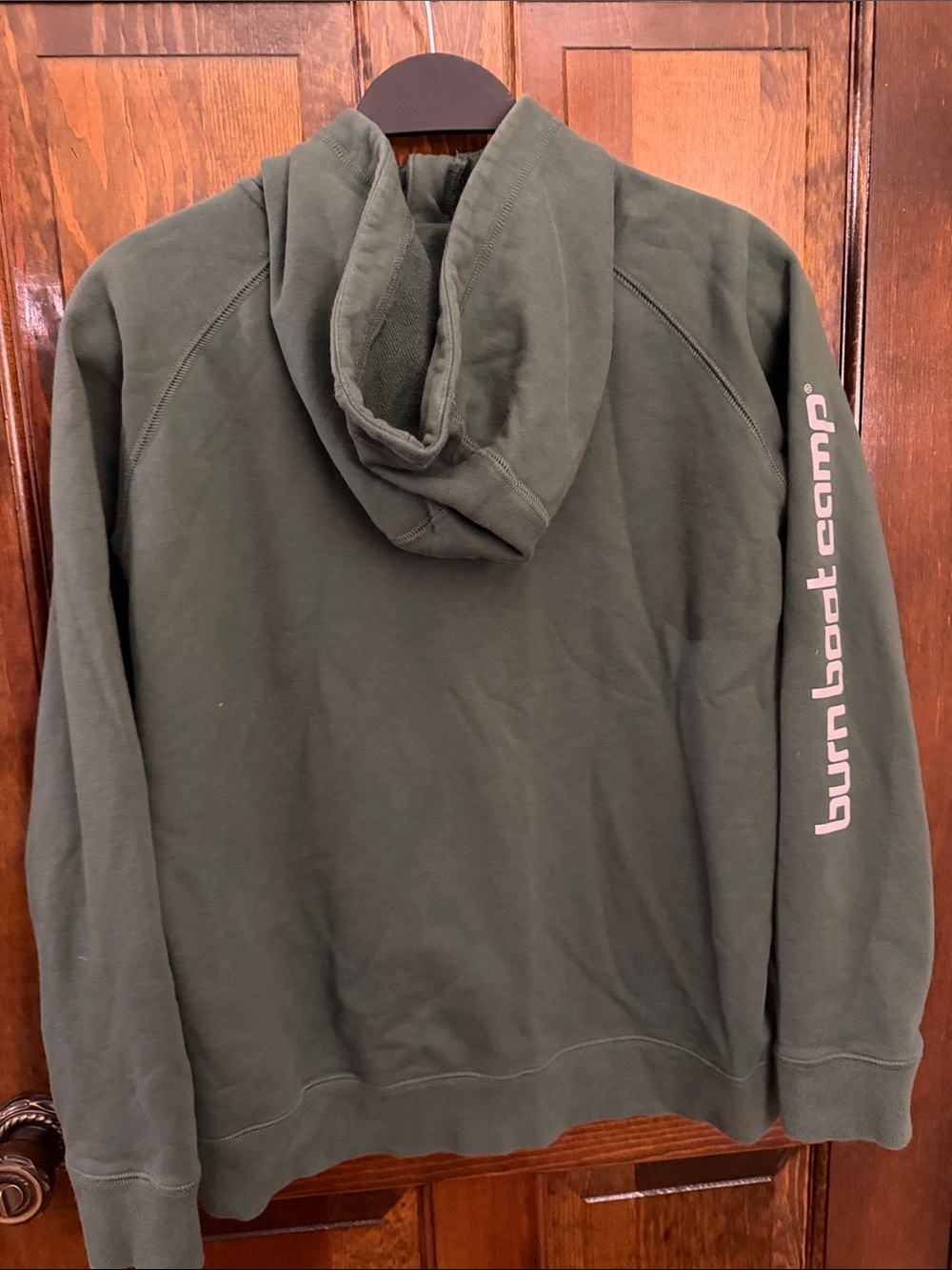 EUC Burn Boot Camp Green Sweatshirt Hoodie Jacket-Size Medium - Picture 4 of 7